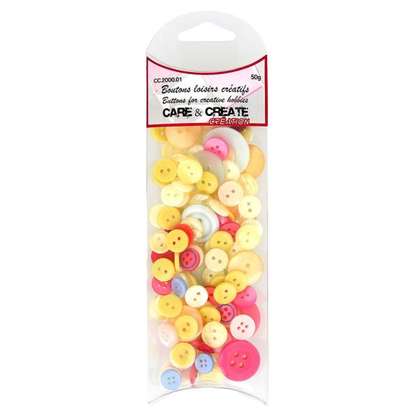Assortiment de Boutons loisirs créatifs clair - Care & Create