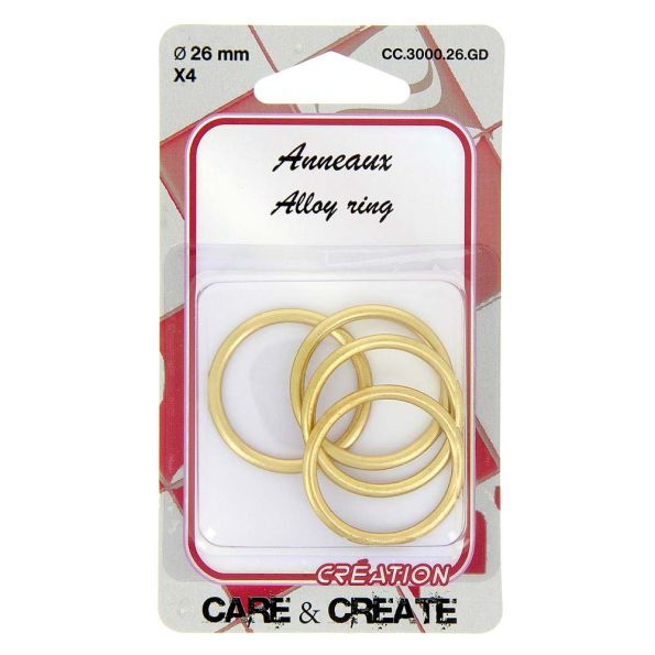 Anneaux ronds Care & Create Or 26 mm x4