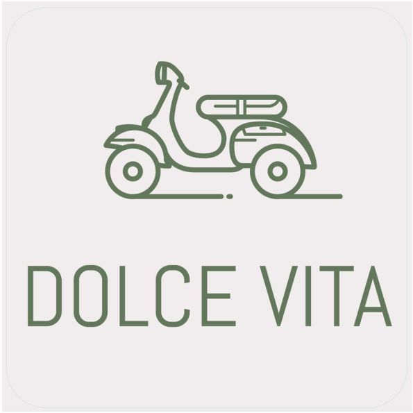 Sticker textile thermo-adhésif 7x7 cm - Dolce vita