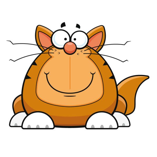 Sticker textile thermo-adhésif 7x7 cm - Chat rigolo