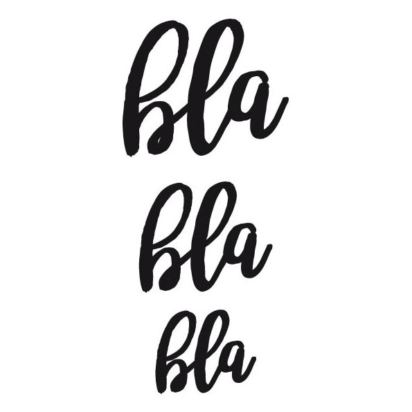 Sticker textile thermo-adhésif  9x15 cm - Bla Bla Bla 