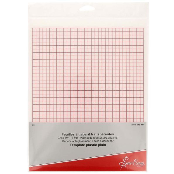 Feuilles de Gabarit quadrillé Sew Easy x2