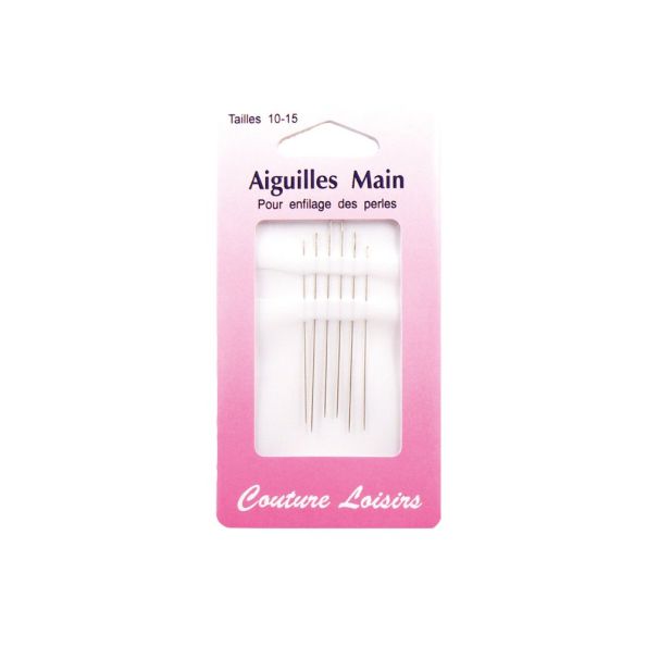 Aiguilles à enfiler les perles n°10 à n°15 x6