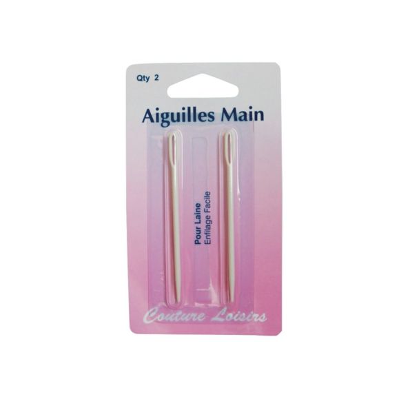 Aiguilles à laine en plastique x2