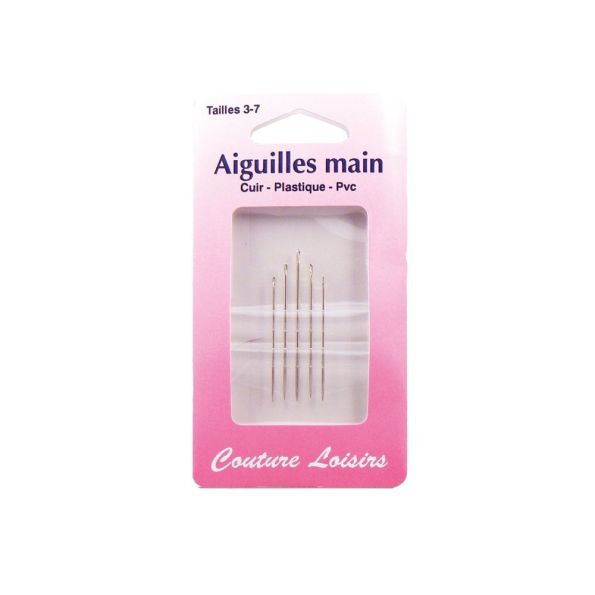 Aiguilles pour cuir, plastique et pvc x5