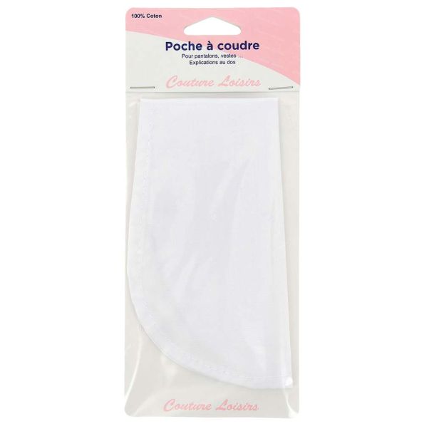 Poche de remplacement à coudre pour veste et pantalon - Blanc