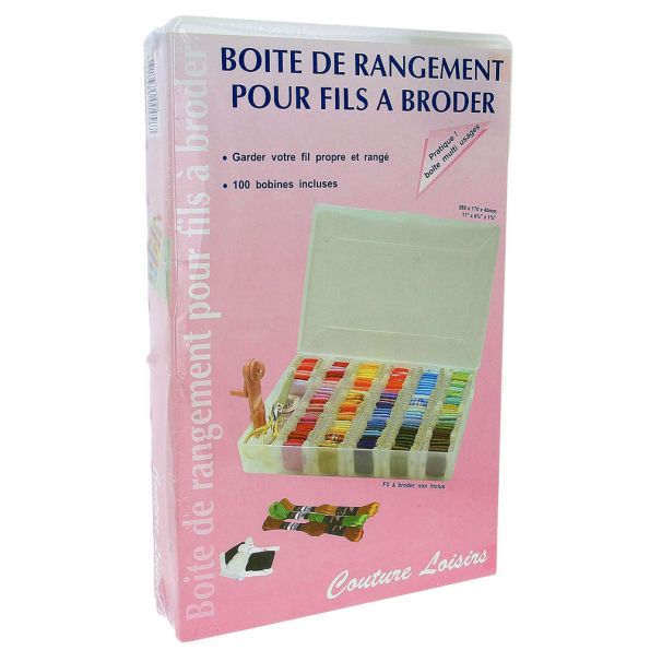 Boîte de rangement pour fil à broder - Taille L