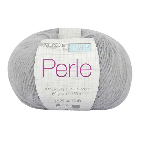 Pelote de fil à tricoter Perle 50g - Gris