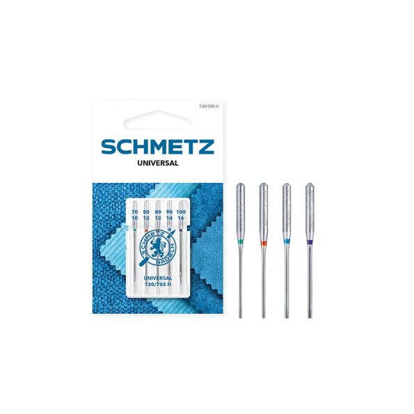 Aiguilles universal assorties n° 70/10 à 100/16 Schmetz 130/705 H x5