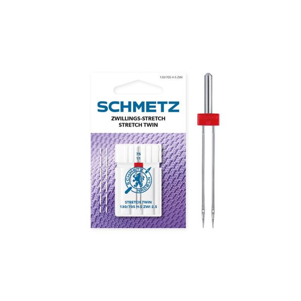 Aiguilles doubles Schmetz spécial Stretch 130/705 H-S ZWI 2.5 x1