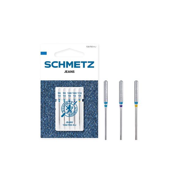 Aiguilles assorties Schmetz spécial Jeans x5