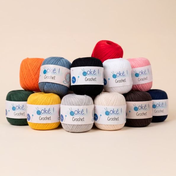 Fil Crochet Coton mercerisé Oké ! - 12 Couleurs