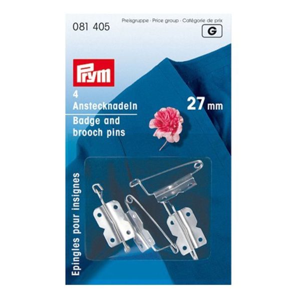 Epingles pour insignes Prym avec plaque
