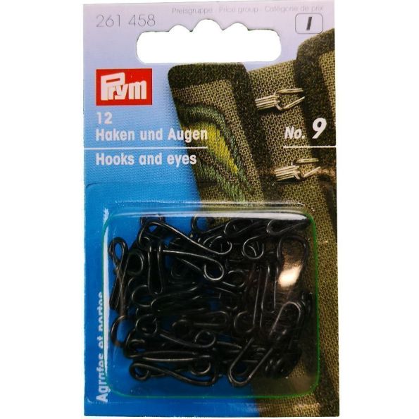 Agrafes et portes pour vestons N°9 fer Prym noir