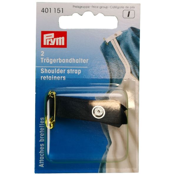 Attaches bretelles avec épingle de sûreté Prym noir