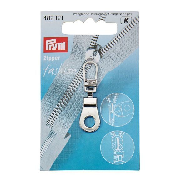 Tirette pour fermeture éclair Prym Fashion Oeillet Argent
