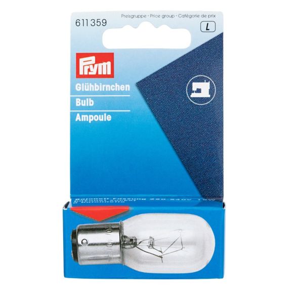 Ampoule de rechange Prym pour machines à coudre à baïonnette 220V/15W