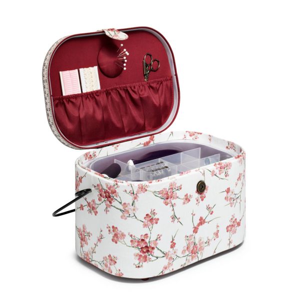 Boite à couture ovale Fleur de cerisier Prym