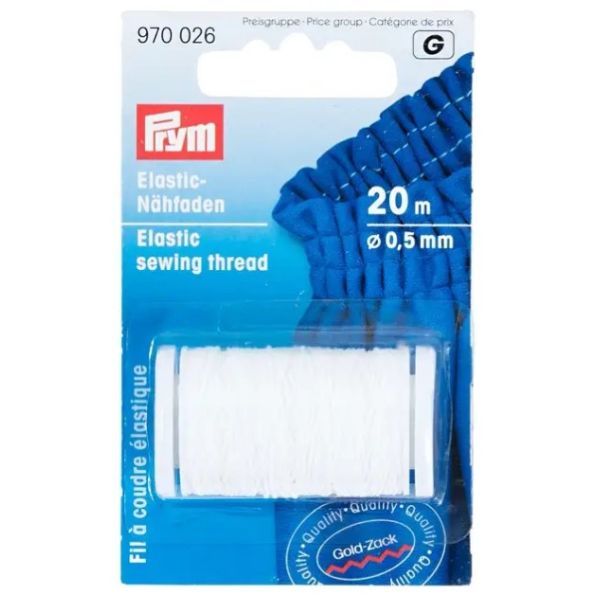 Fil à coudre élastique Prym Blanc