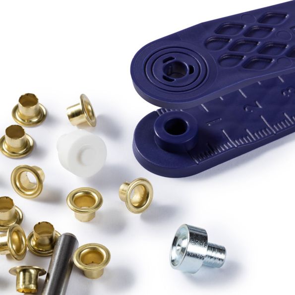 100 Pièces Kit œillets œillets En Laiton Métal œillets Avec Rondelle Chaussures Vêtements Toile Cuir Bricolage Projets Diamètre Intérieur 4mm(Bronze