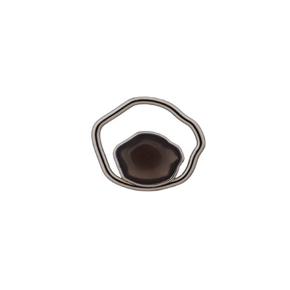 Bouton Prym 20 mm Argent rond irrégulier