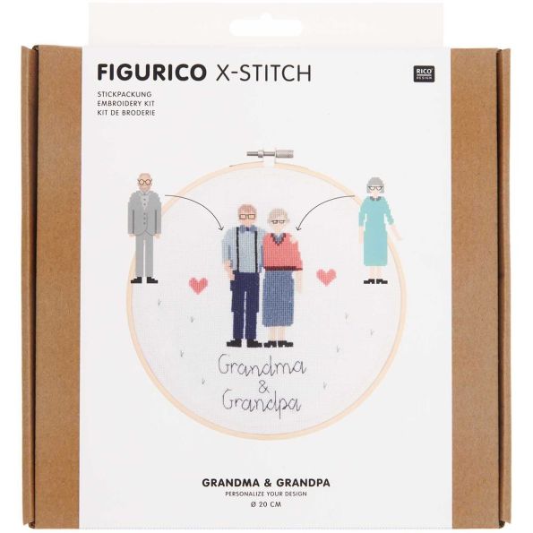 Kit Broderie Figurico mamie& papi - Rico Design