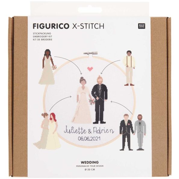 Kit Broderie Figurico mariage - Rico Design
