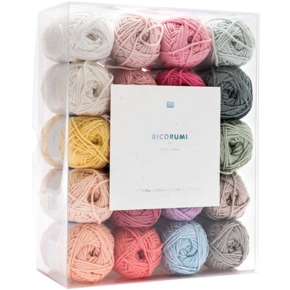 Coffret de 20 pelotes Coton Ricorumi Pastel bébé - Rico Design