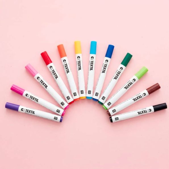 Feutre pour tissus clairs Rico Design - 12 couleurs