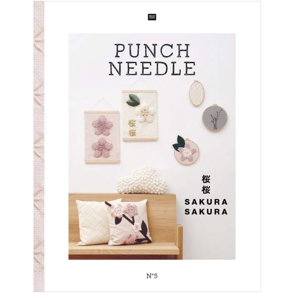Livre Punch Needle n°5 Sakura - Rico Design