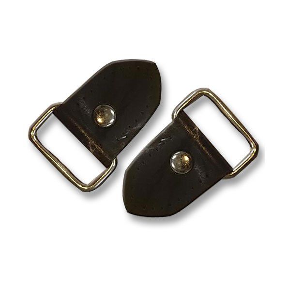 Fermeture en cuir avec boucle en métal Noir