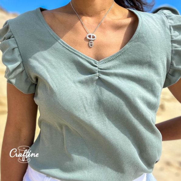 Kit Couture Craftine T-shirt Caïpi Vert d'eau