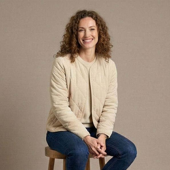 Kit Couture Craftine Veste Aneth matelassé Velours Ecru