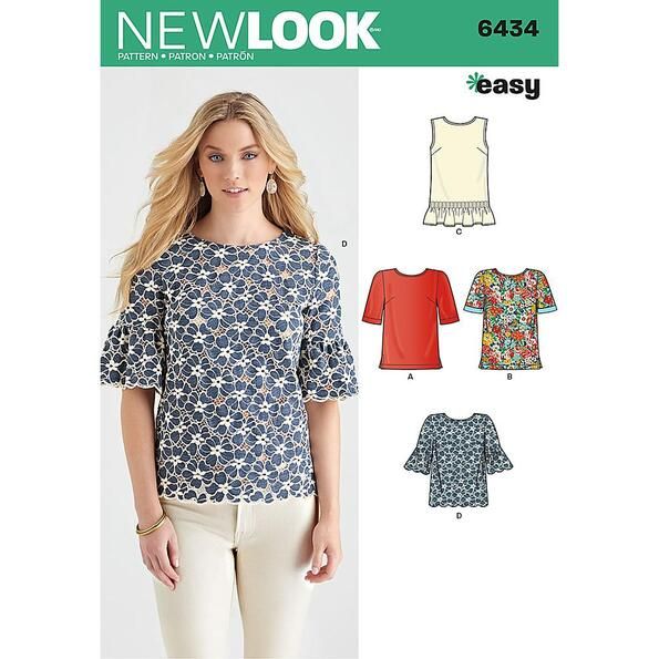 Patron New Look 6434 Blouse
