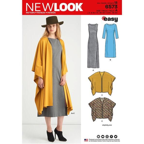 Patron New Look 6573 Robe & Châle