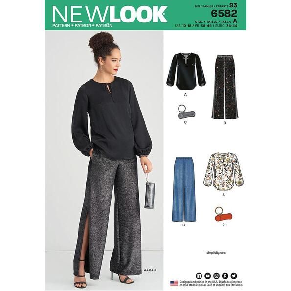 Patron New Look 6582 Pantalons & Accessoires