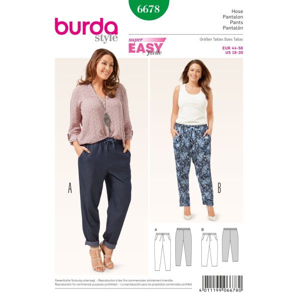 Patron Burda 6678 Pantalon