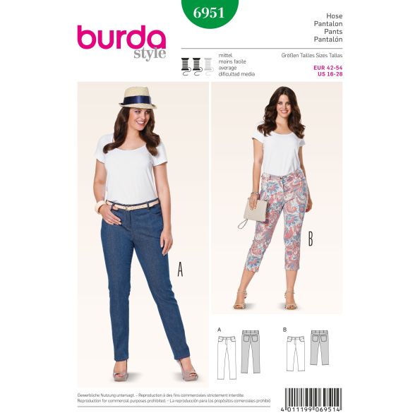 Patron Burda 6951 Pantalon