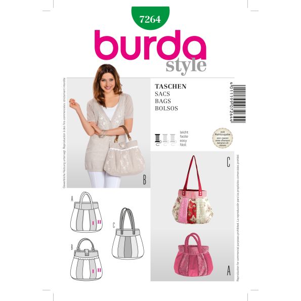 Patron Burda 7264 Sacs