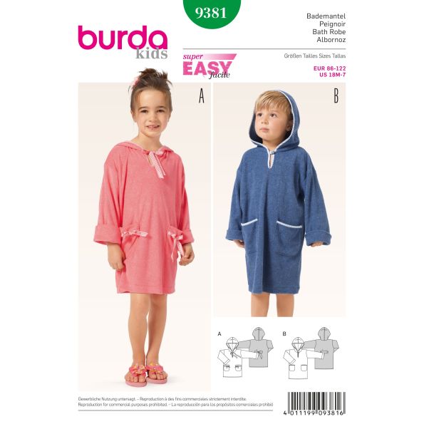 Patron Burda 9381 Peignoir