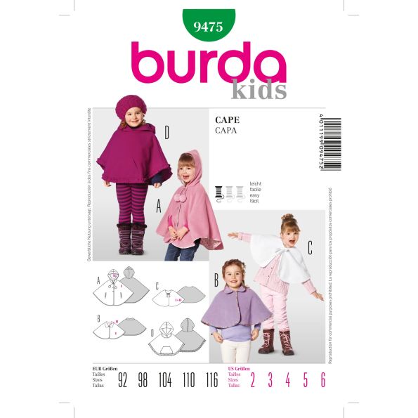 Patron Burda 9475 Cape