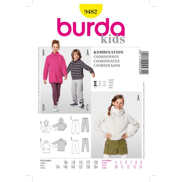 Patron Burda 9482 Coordonnés
