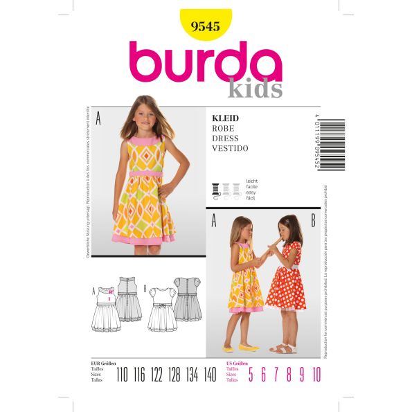 Patron Burda 9545 Robe