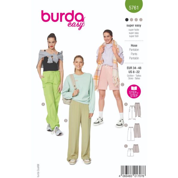 Patron Burda 5761 Pantalon cargo