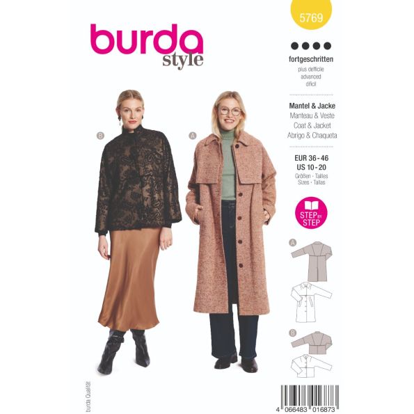 Patron Burda 5769 Manteau et veste