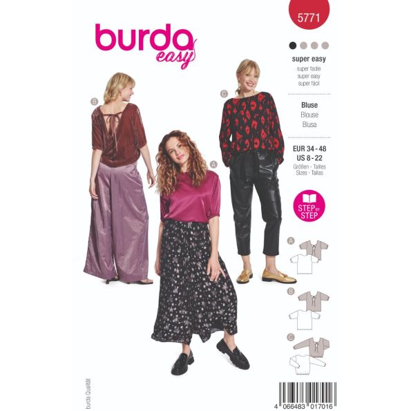Patron Burda 5771 Blouse