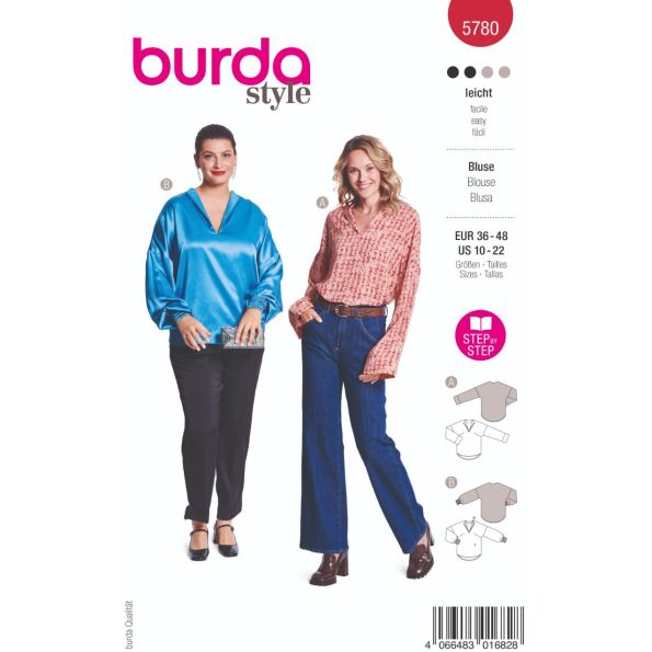 Patron Burda 5780 Blouse