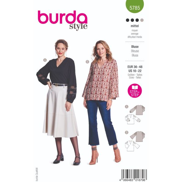 Patron Burda 5785 Blouse