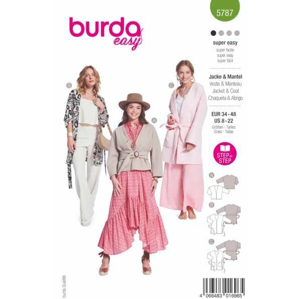 Patron Burda 5787 Veste et manteau