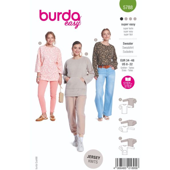 Patron Burda 5788 Sweater